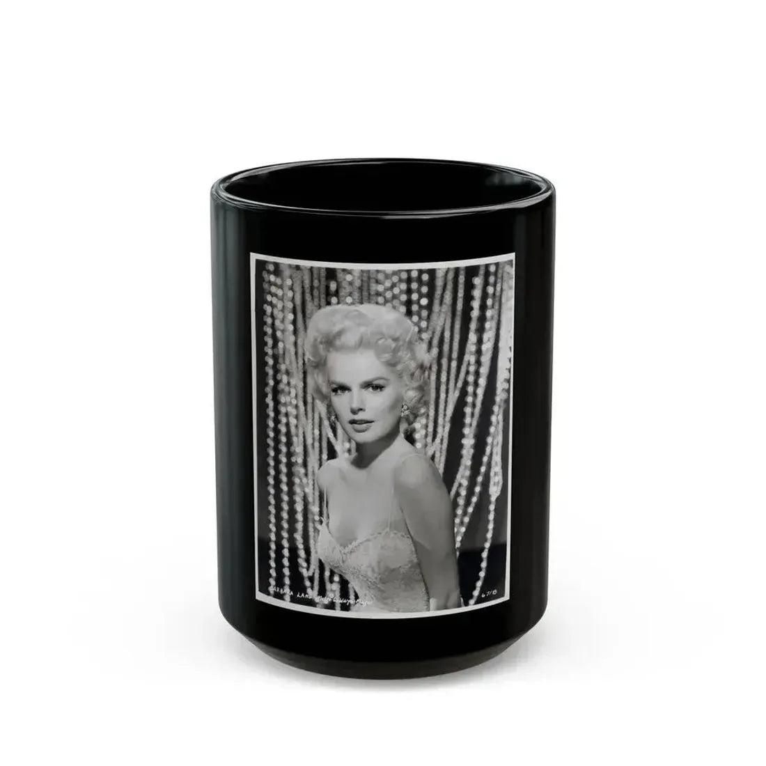 Barbara Lang #68 (Vintage Female Icon) Black Coffee Mug 15oz - Go Mug Yourself