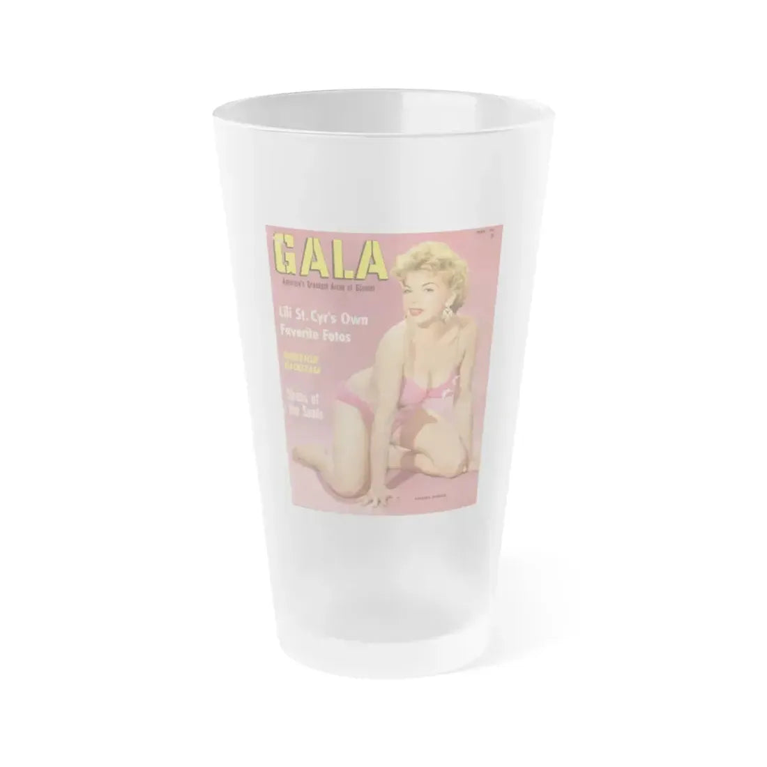 Barbara Nichols #129 - Mag. Cover (Vintage Female Icon) Frosted Pint Glass 16oz 16oz Frosted - Go Mug Yourself