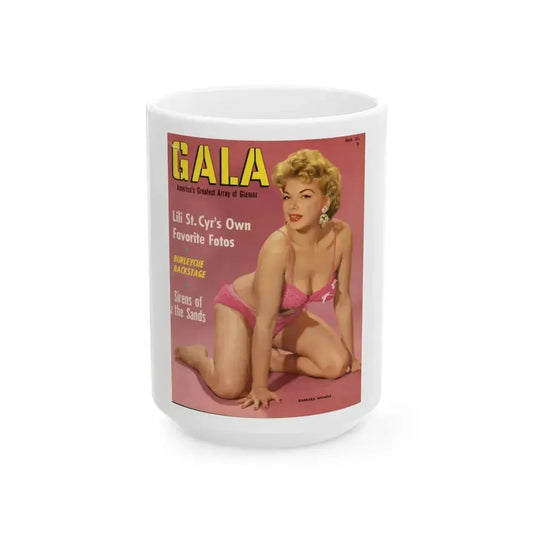 Barbara Nichols #129 - Mag. Cover (Vintage Female Icon) White Coffee Mug 15oz - Go Mug Yourself