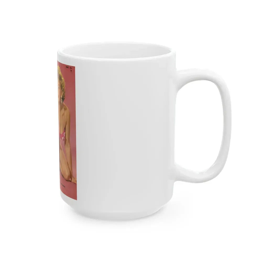 Barbara Nichols #129 - Mag. Cover (Vintage Female Icon) White Coffee Mug - Go Mug Yourself