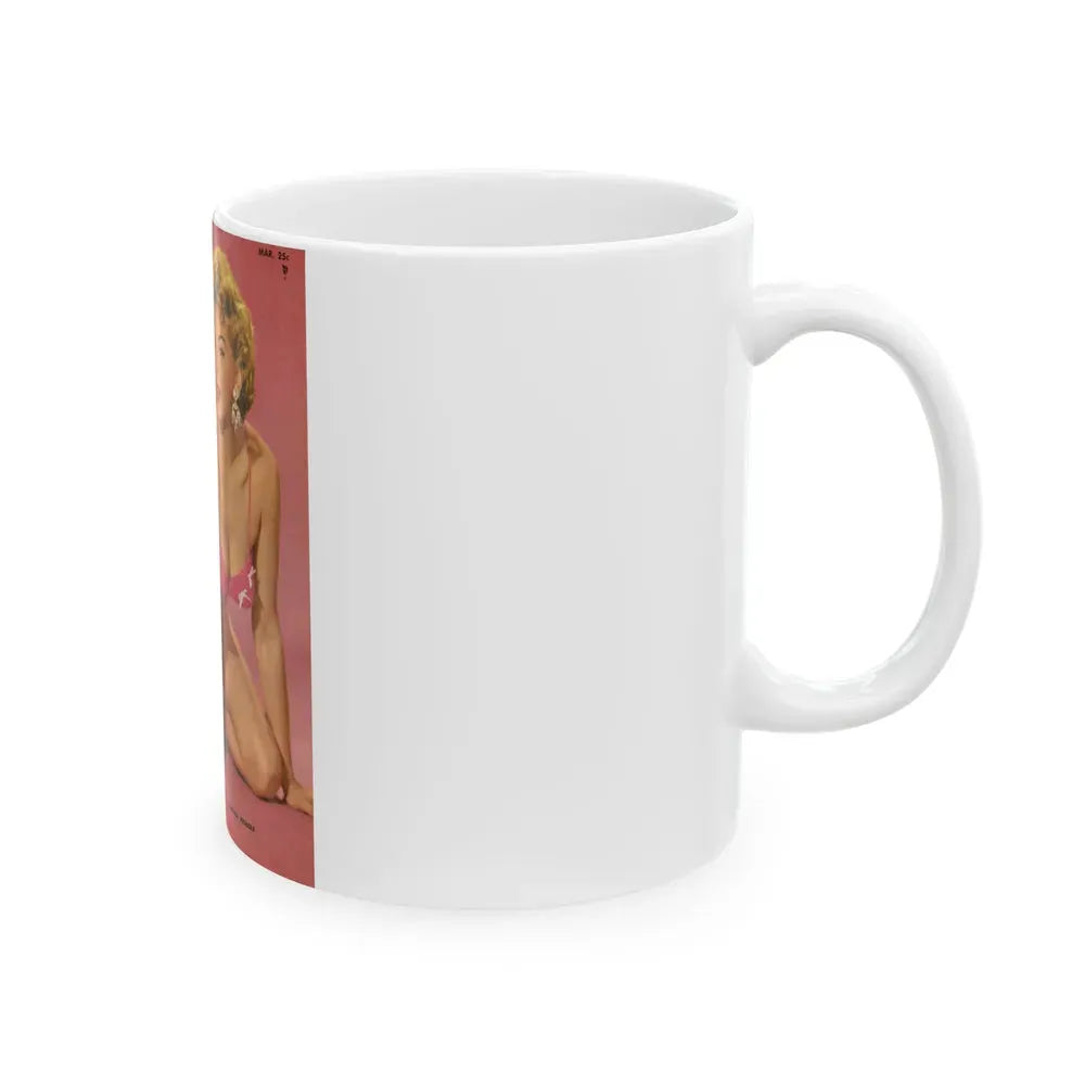 Barbara Nichols #129 - Mag. Cover (Vintage Female Icon) White Coffee Mug - Go Mug Yourself