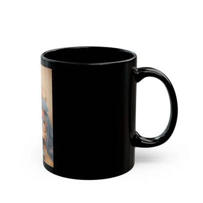 Barbara Nichols #141 (Vintage Female Icon) Black Coffee Mug-Go Mug Yourself