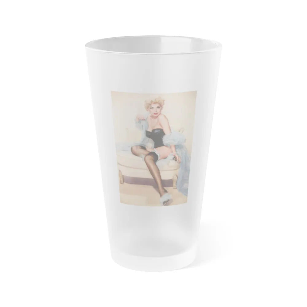 Barbara Nichols #141 (Vintage Female Icon) Frosted Pint Glass 16oz-16oz-Frosted-Go Mug Yourself