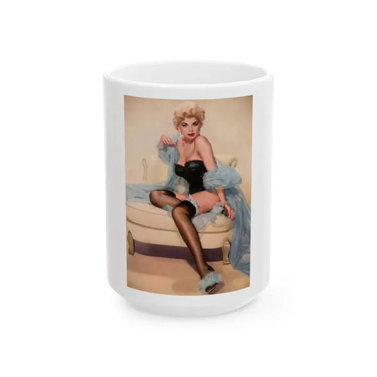 Barbara Nichols #141 (Vintage Female Icon) White Coffee Mug 15oz - Go Mug Yourself
