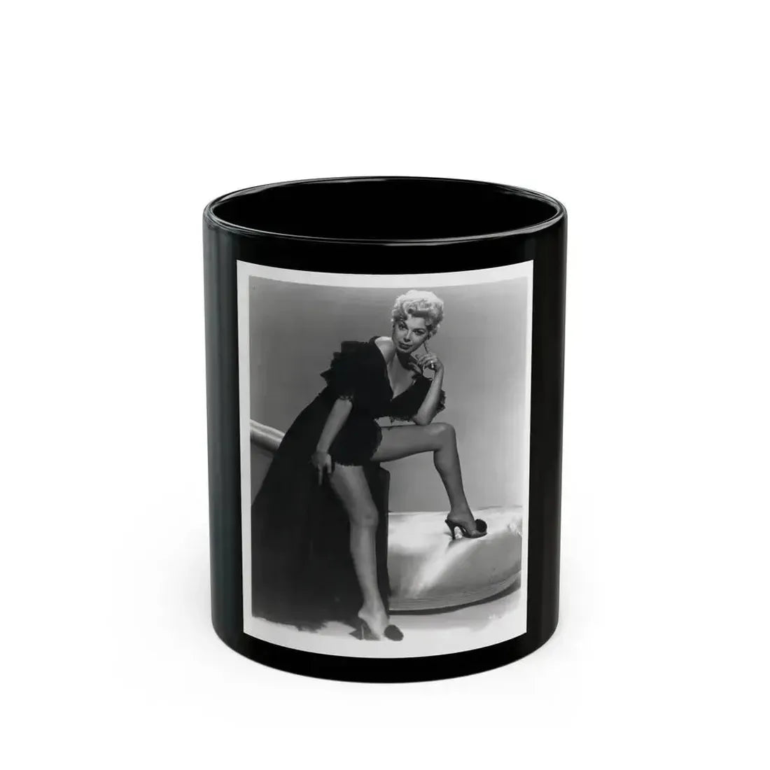 Barbara Nichols #151 (Vintage Female Icon) Black Coffee Mug 11oz - Go Mug Yourself