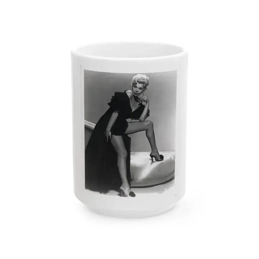 Barbara Nichols #151 (Vintage Female Icon) White Coffee Mug 15oz - Go Mug Yourself