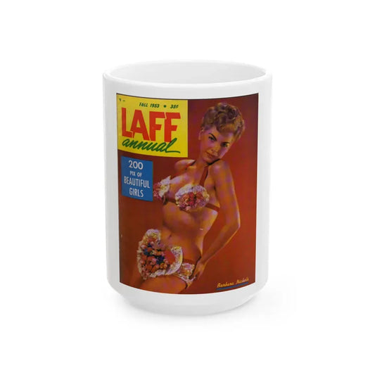 Barbara Nichols #164 - Mag. Cover (Vintage Female Icon) White Coffee Mug 15oz - Go Mug Yourself