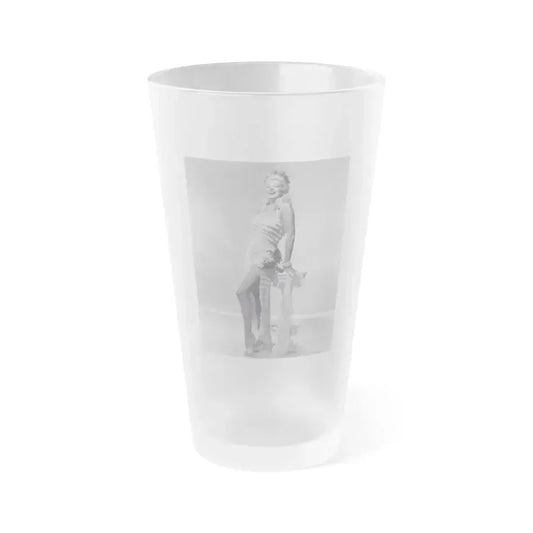 Barbara Nichols #191 (Vintage Female Icon) Frosted Pint Glass 16oz 16oz Frosted - Go Mug Yourself