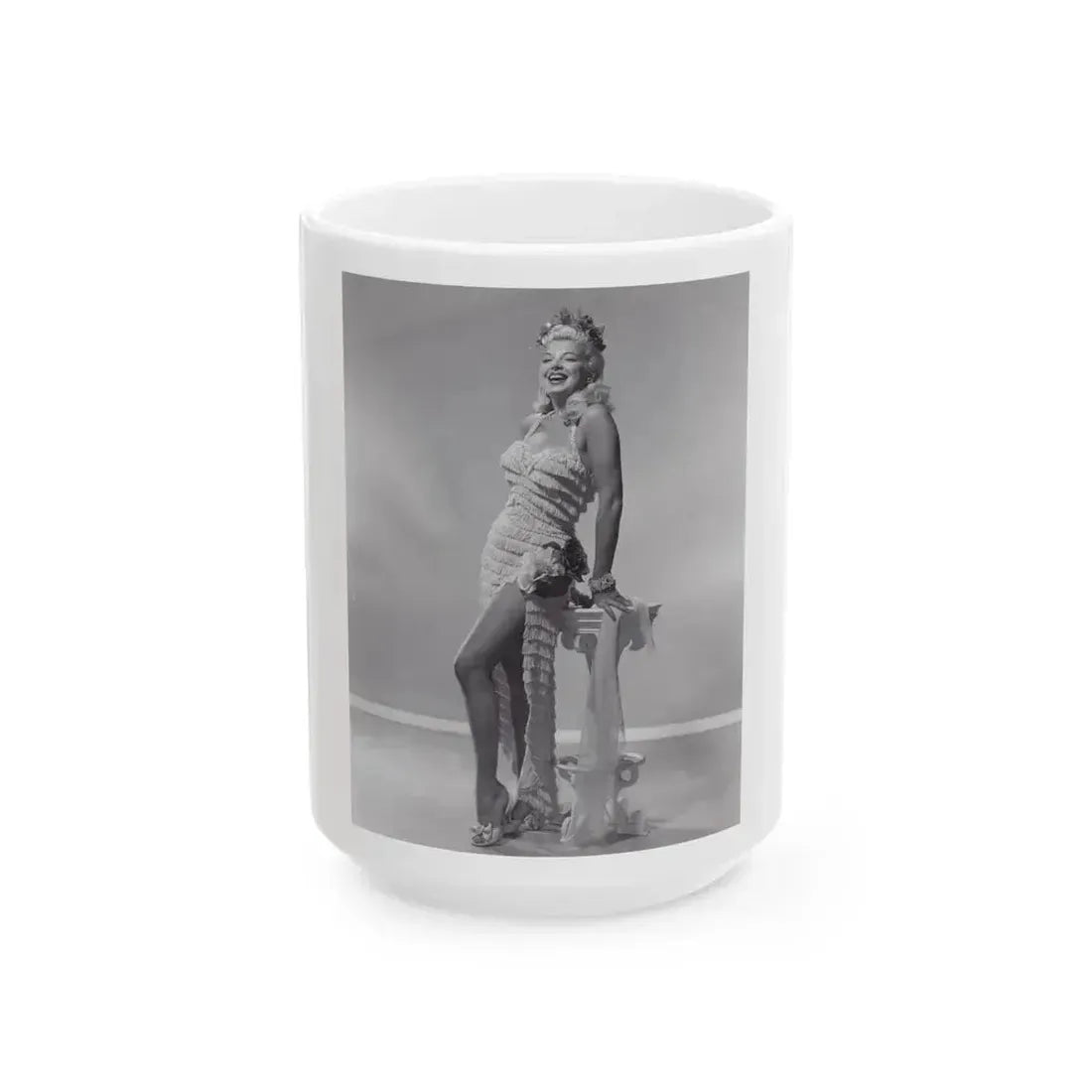 Barbara Nichols #191 (Vintage Female Icon) White Coffee Mug 15oz - Go Mug Yourself
