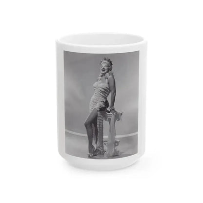 Barbara Nichols #191 (Vintage Female Icon) White Coffee Mug 15oz - Go Mug Yourself