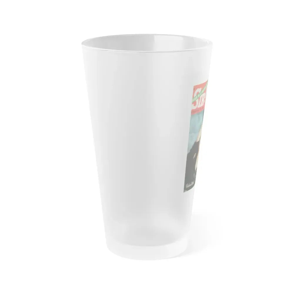 Barbara Nichols #20 - Mag. Cover (Vintage Female Icon) Frosted Pint Glass 16oz - Go Mug Yourself