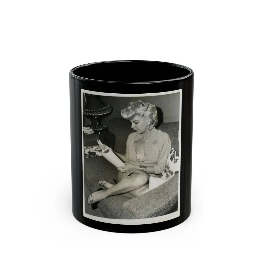 Barbara Nichols #210 (Vintage Female Icon) Black Coffee Mug-11oz-Go Mug Yourself