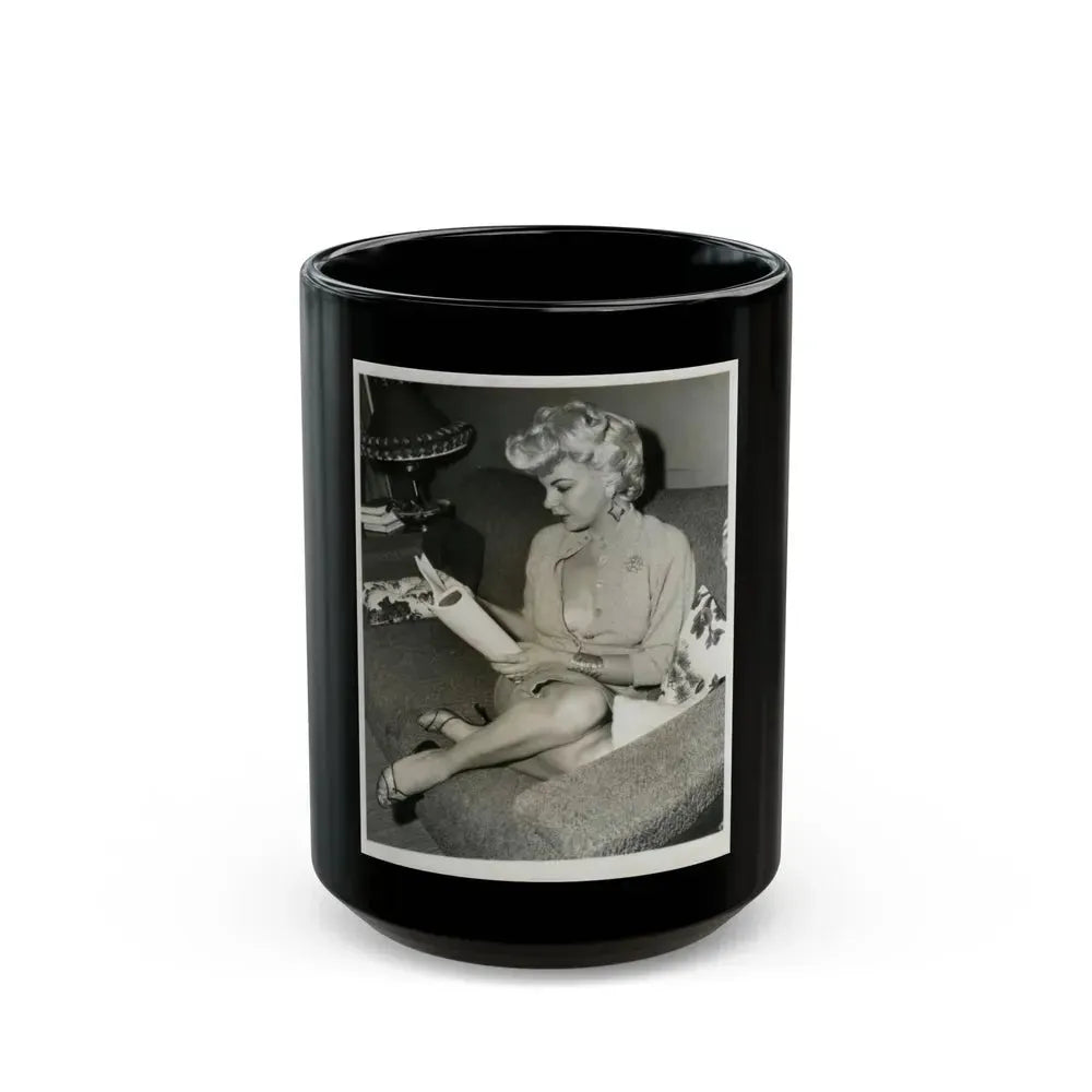 Barbara Nichols #210 (Vintage Female Icon) Black Coffee Mug 15oz - Go Mug Yourself