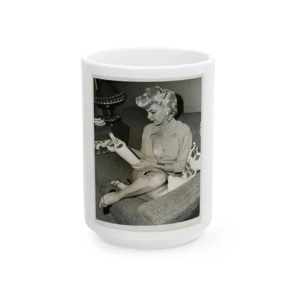 Barbara Nichols #210 (Vintage Female Icon) White Coffee Mug 15oz - Go Mug Yourself