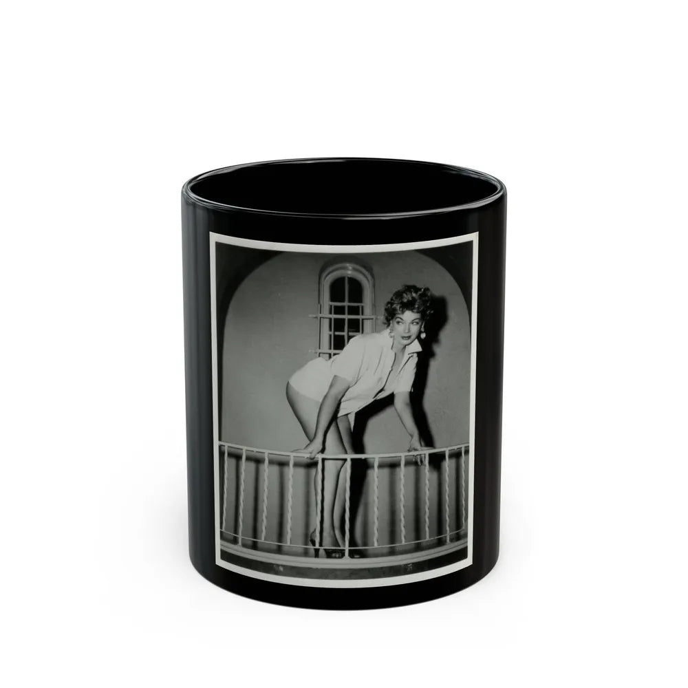 Barbara Nichols #217 (Vintage Female Icon) Black Coffee Mug-11oz-Go Mug Yourself