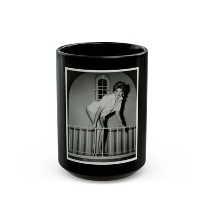 Barbara Nichols #217 (Vintage Female Icon) Black Coffee Mug-15oz-Go Mug Yourself