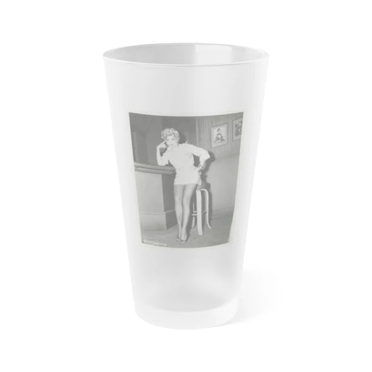 Barbara Nichols #223 (Vintage Female Icon) Frosted Pint Glass 16oz-16oz-Frosted-Go Mug Yourself