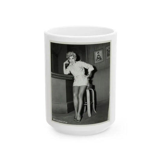 Barbara Nichols #223 (Vintage Female Icon) White Coffee Mug 15oz - Go Mug Yourself
