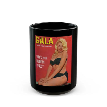 Barbara Nichols #226 - Mag. Cover (Vintage Female Icon) Black Coffee Mug 15oz - Go Mug Yourself