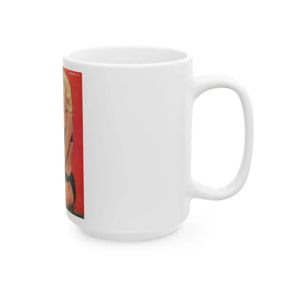 Barbara Nichols #226 - Mag. Cover (Vintage Female Icon) White Coffee Mug - Go Mug Yourself