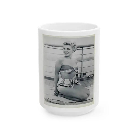 Barbara Nichols #232 (Vintage Female Icon) White Coffee Mug 15oz - Go Mug Yourself