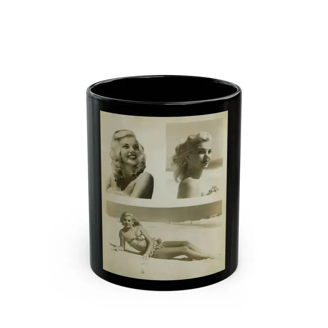 Barbara Nichols #233 (Vintage Female Icon) Black Coffee Mug 11oz - Go Mug Yourself