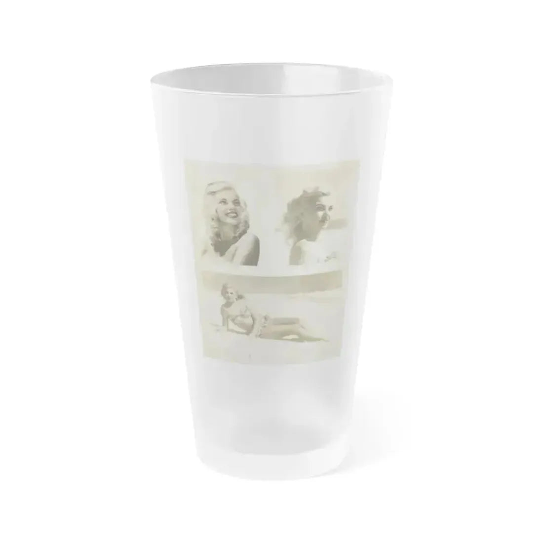 Barbara Nichols #233 (Vintage Female Icon) Frosted Pint Glass 16oz 16oz Frosted - Go Mug Yourself