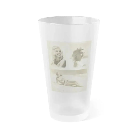 Barbara Nichols #233 (Vintage Female Icon) Frosted Pint Glass 16oz 16oz Frosted - Go Mug Yourself