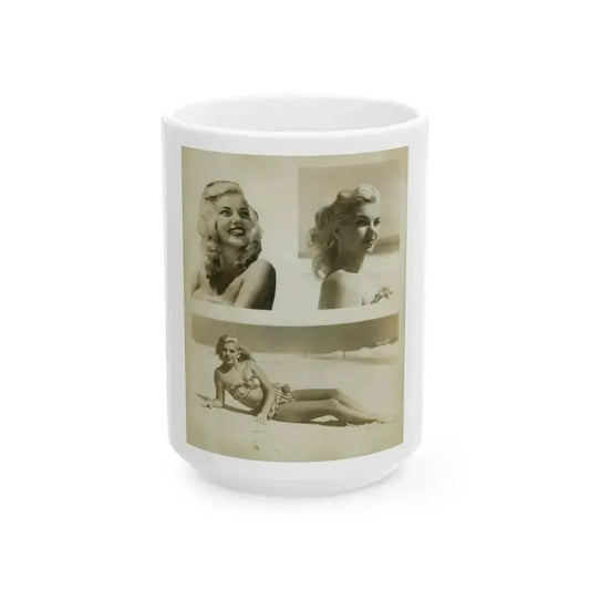 Barbara Nichols #233 (Vintage Female Icon) White Coffee Mug 15oz - Go Mug Yourself