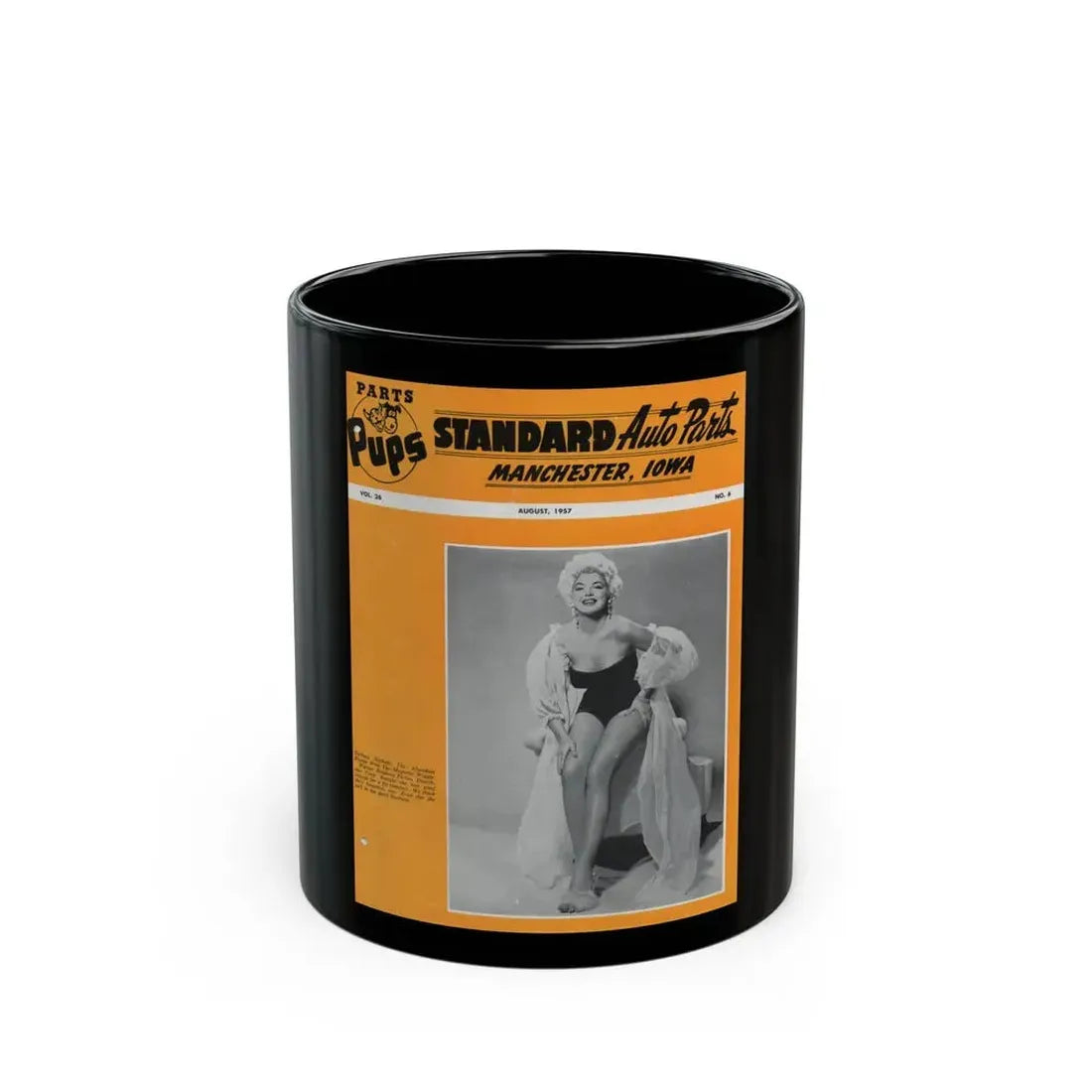 Barbara Nichols #237 - Mag. Cover (Vintage Female Icon) Black Coffee Mug 11oz - Go Mug Yourself