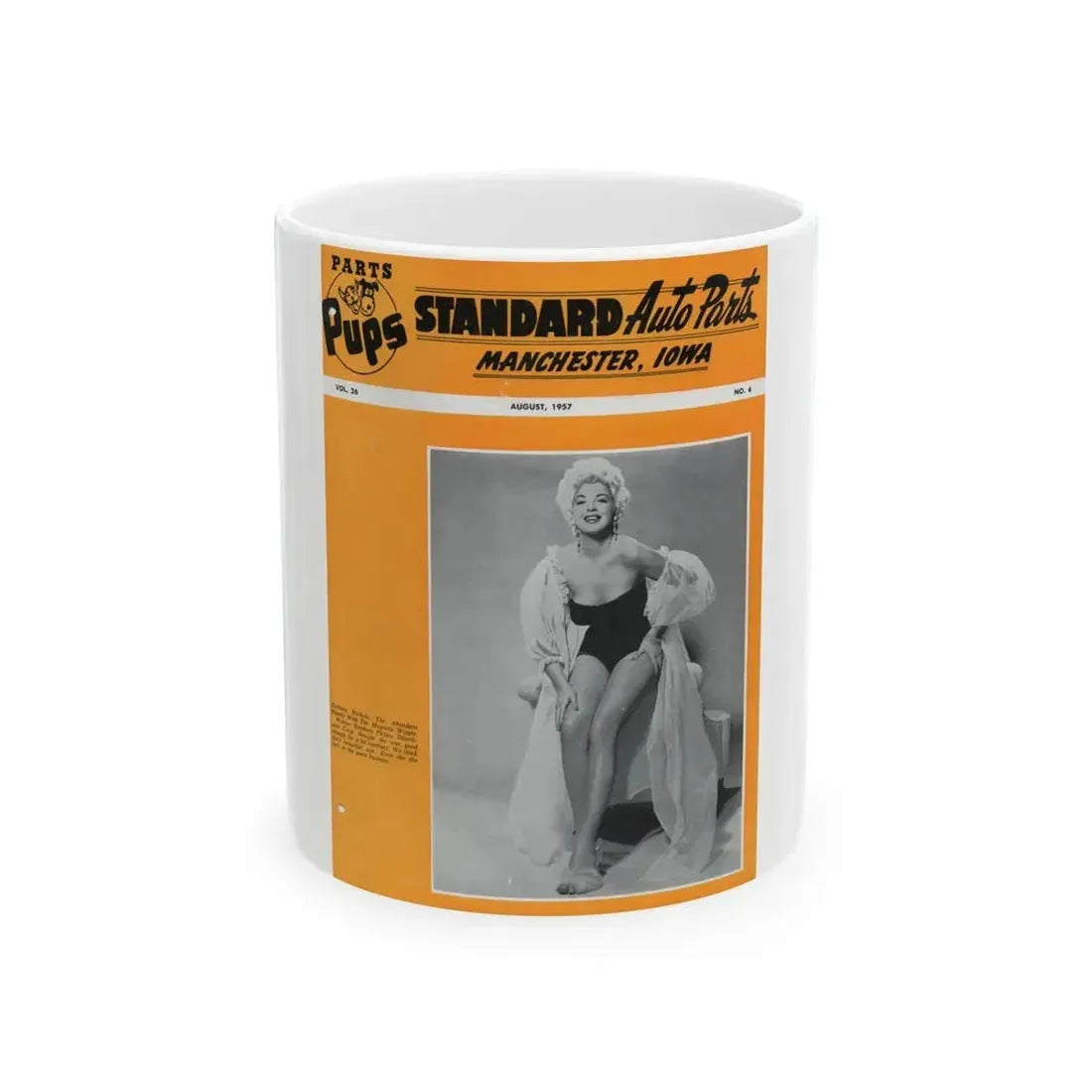 Barbara Nichols #237 - Mag. Cover (Vintage Female Icon) White Coffee Mug 11oz - Go Mug Yourself