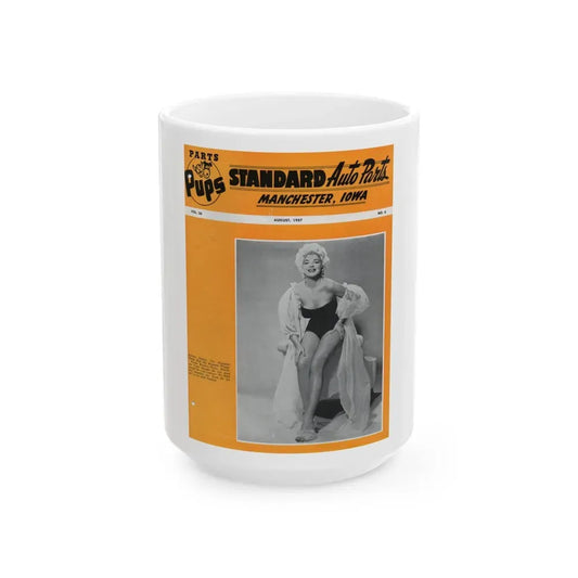 Barbara Nichols #237 - Mag. Cover (Vintage Female Icon) White Coffee Mug 15oz - Go Mug Yourself