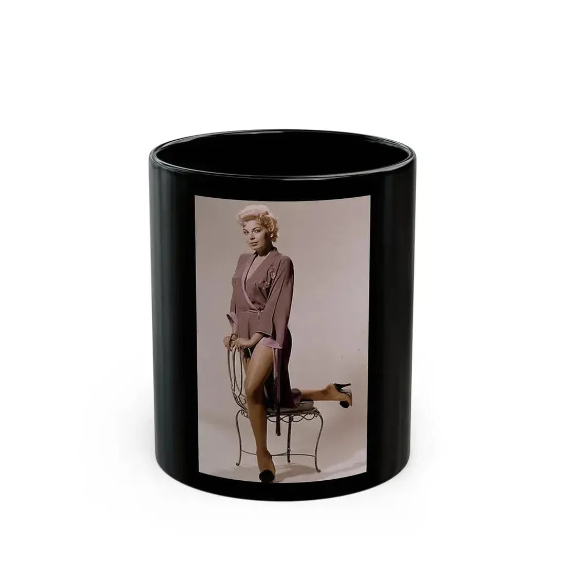 Barbara Nichols #24 (Vintage Female Icon) Black Coffee Mug 11oz - Go Mug Yourself