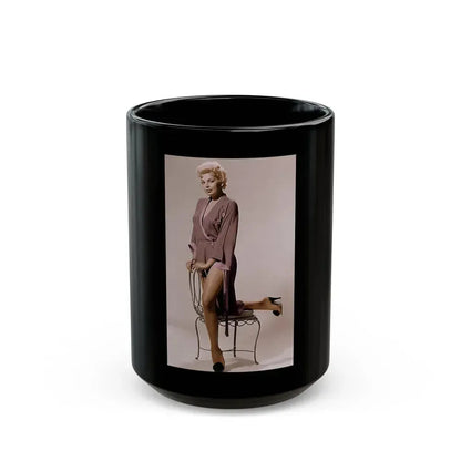 Barbara Nichols #24 (Vintage Female Icon) Black Coffee Mug 15oz - Go Mug Yourself