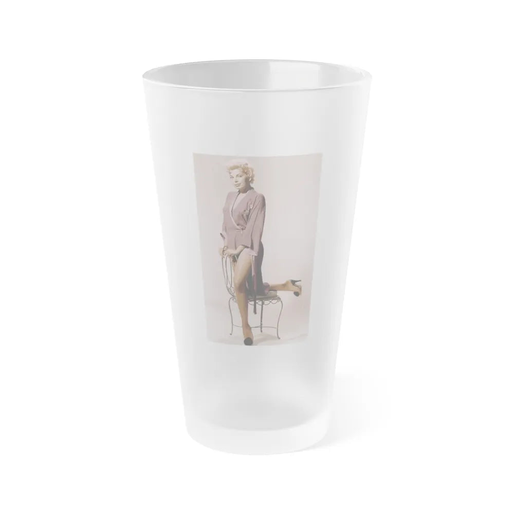 Barbara Nichols #24 (Vintage Female Icon) Frosted Pint Glass 16oz-16oz-Frosted-Go Mug Yourself