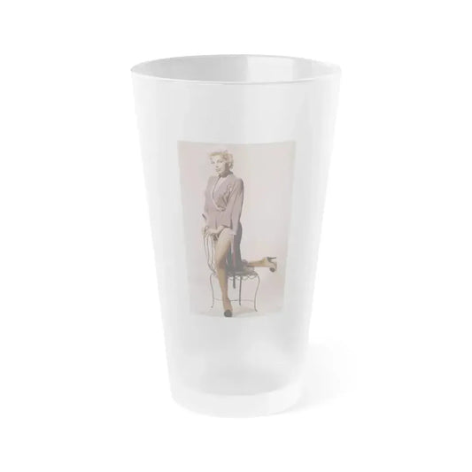 Barbara Nichols #24 (Vintage Female Icon) Frosted Pint Glass 16oz 16oz Frosted - Go Mug Yourself