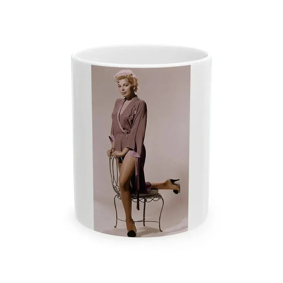 Barbara Nichols #24 (Vintage Female Icon) White Coffee Mug 11oz - Go Mug Yourself