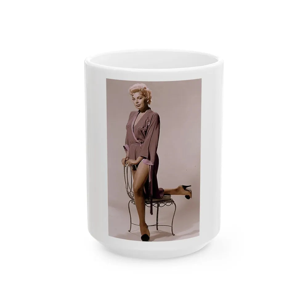 Barbara Nichols #24 (Vintage Female Icon) White Coffee Mug-15oz-Go Mug Yourself