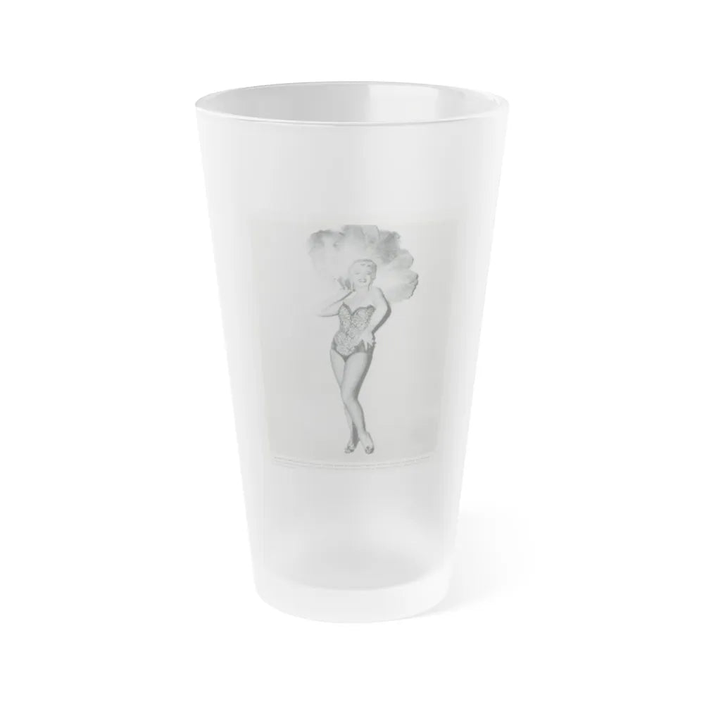 Barbara Nichols #240 (Vintage Female Icon) Frosted Pint Glass 16oz-16oz-Frosted-Go Mug Yourself