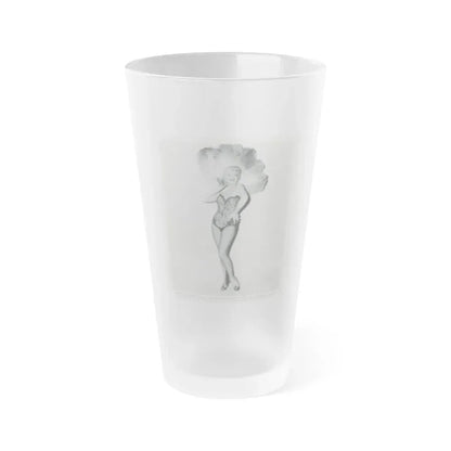 Barbara Nichols #240 (Vintage Female Icon) Frosted Pint Glass 16oz 16oz Frosted - Go Mug Yourself