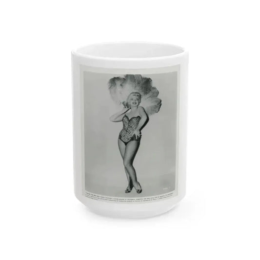 Barbara Nichols #240 (Vintage Female Icon) White Coffee Mug 15oz - Go Mug Yourself