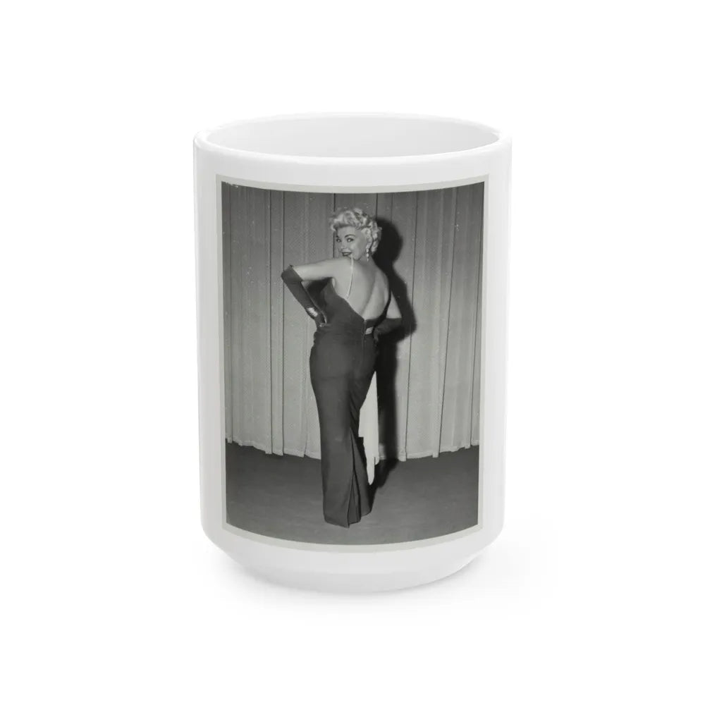 Barbara Nichols #243 (Vintage Female Icon) White Coffee Mug-15oz-Go Mug Yourself