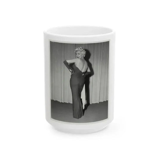 Barbara Nichols #243 (Vintage Female Icon) White Coffee Mug 15oz - Go Mug Yourself