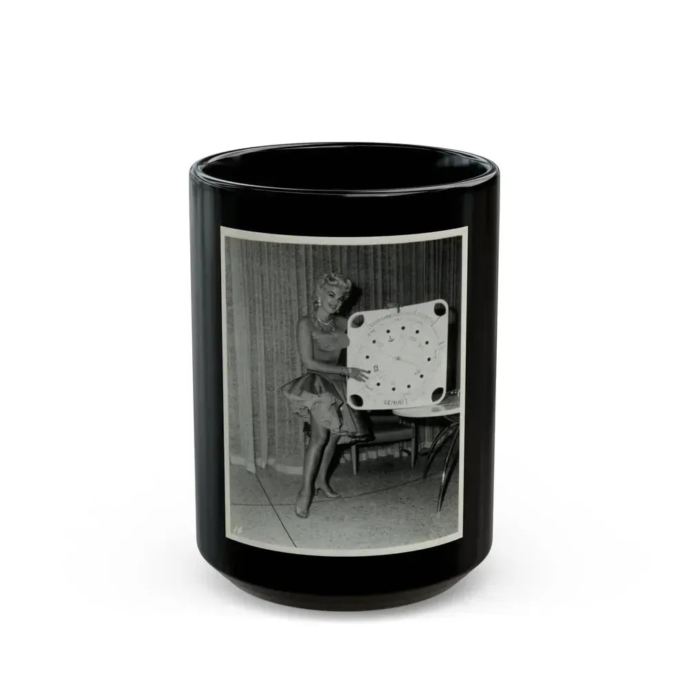 Barbara Nichols #244 (Vintage Female Icon) Black Coffee Mug 15oz - Go Mug Yourself