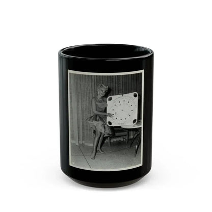 Barbara Nichols #244 (Vintage Female Icon) Black Coffee Mug 15oz - Go Mug Yourself