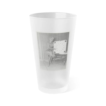 Barbara Nichols #244 (Vintage Female Icon) Frosted Pint Glass 16oz-16oz-Frosted-Go Mug Yourself