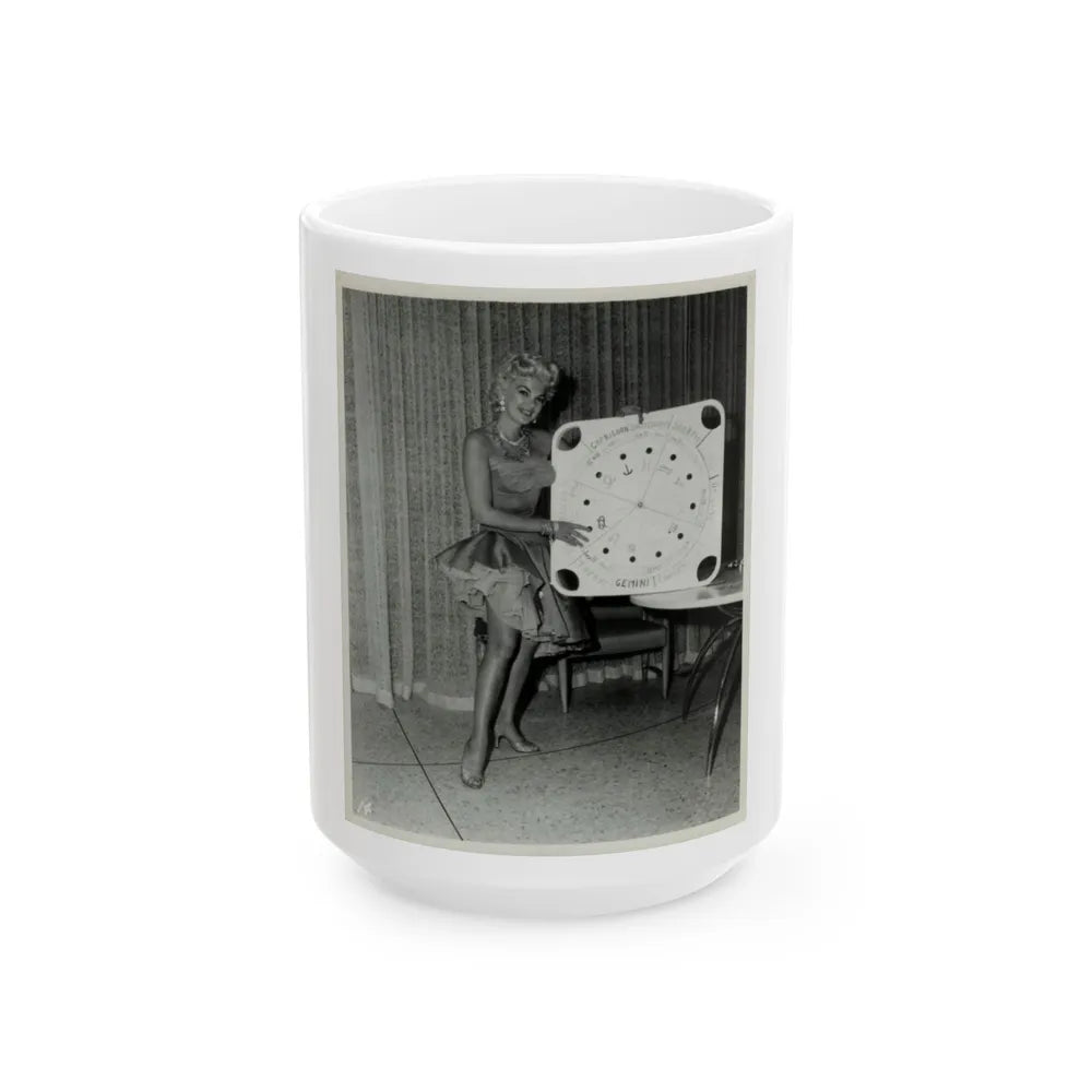 Barbara Nichols #244 (Vintage Female Icon) White Coffee Mug-15oz-Go Mug Yourself