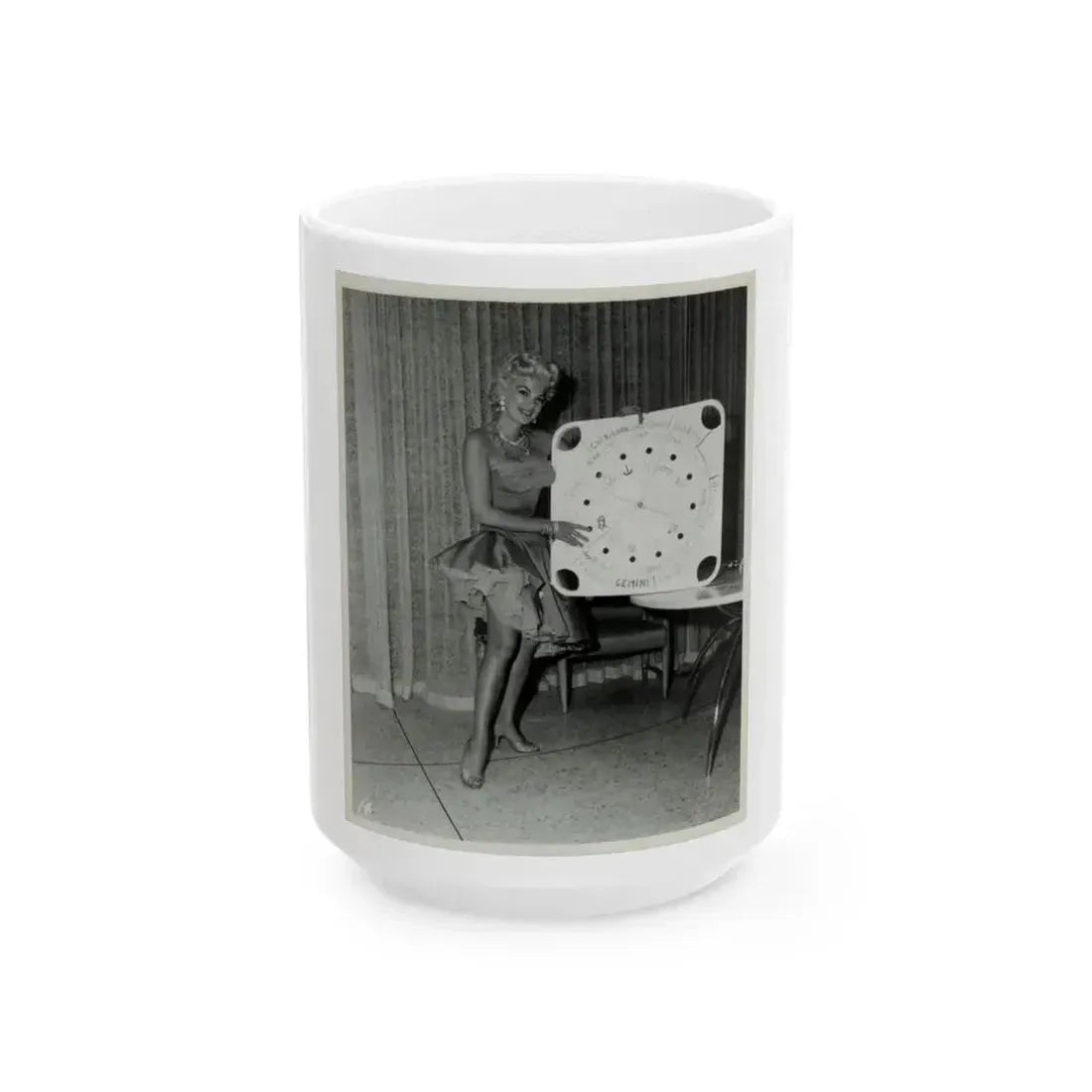 Barbara Nichols #244 (Vintage Female Icon) White Coffee Mug 15oz - Go Mug Yourself