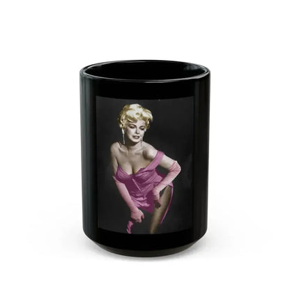 Barbara Nichols #25 (Vintage Female Icon) Black Coffee Mug 15oz - Go Mug Yourself
