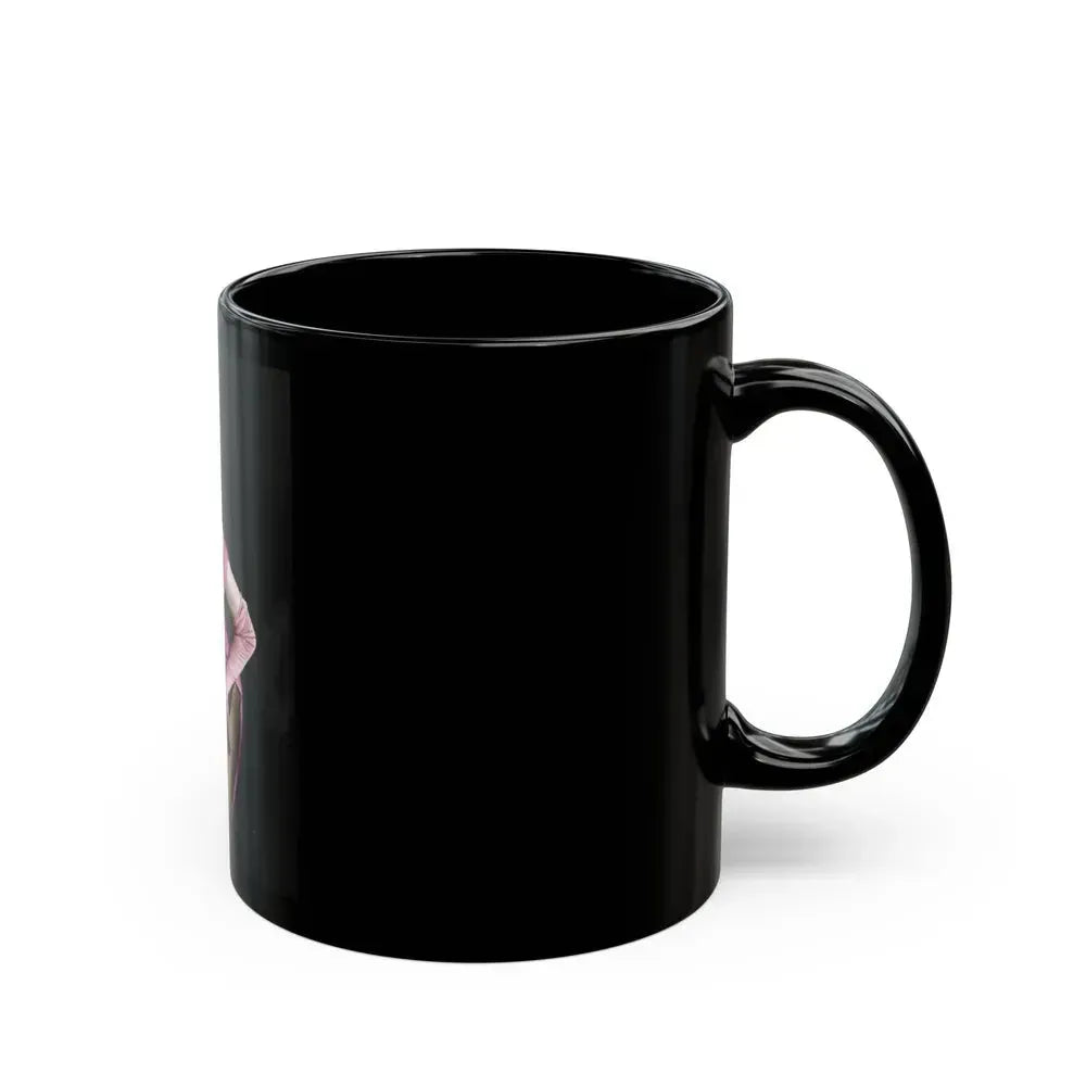 Barbara Nichols #25 (Vintage Female Icon) Black Coffee Mug - Go Mug Yourself